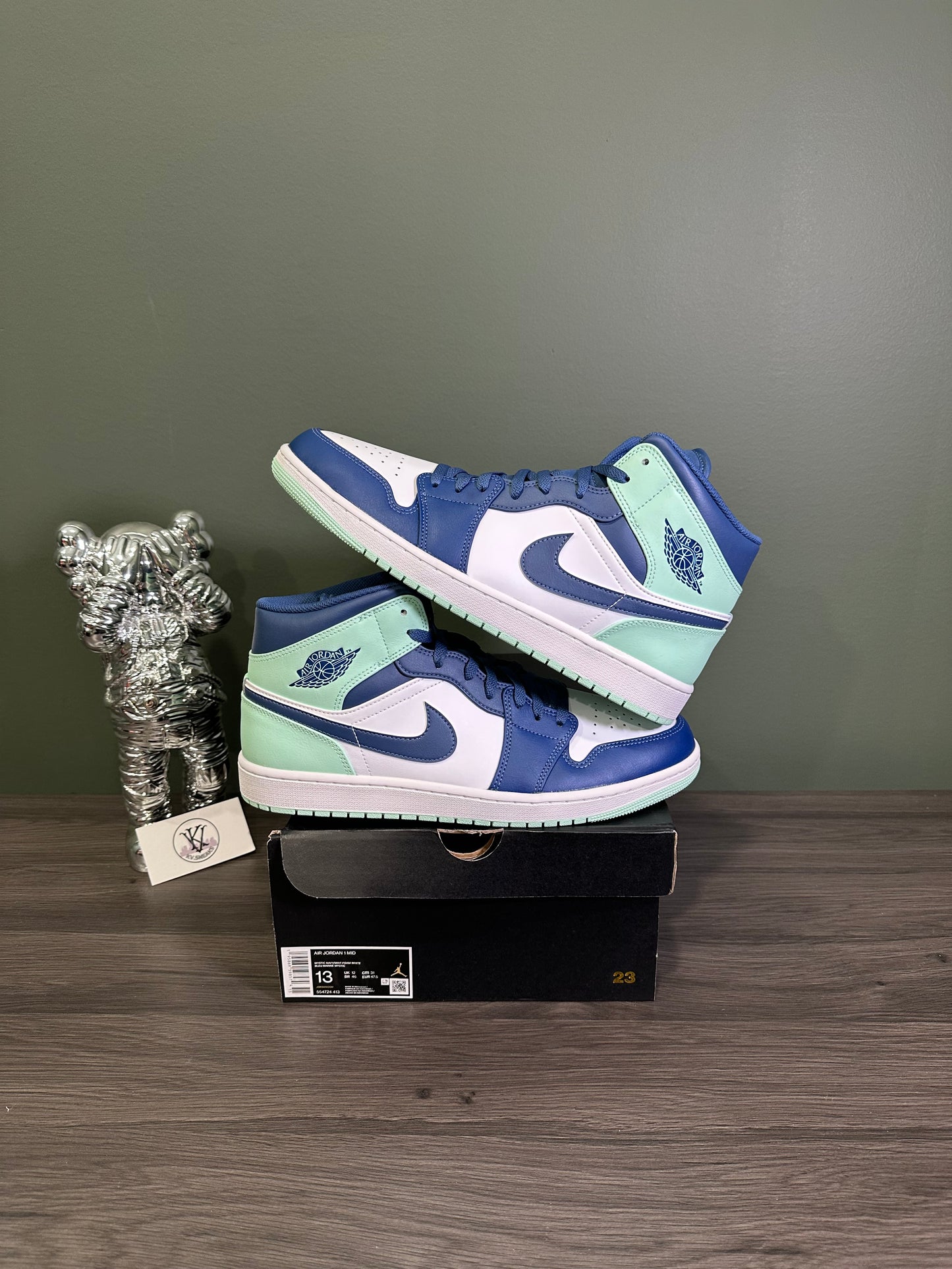 Jordan 1 Mid Mystic Navy Mint Foam