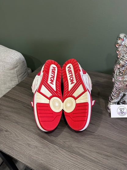 Louis Vuitton Trainer Red Monogram Denim