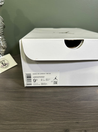 Jordan 1 Mid Newsprint Light Orewood Brown