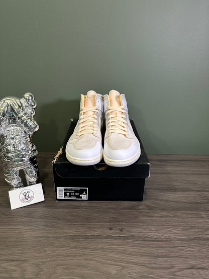 Jordan 1 Mid Craft Inside Out White Grey