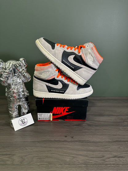 Jordan 1 High Neutral Grey Hyper Crimson