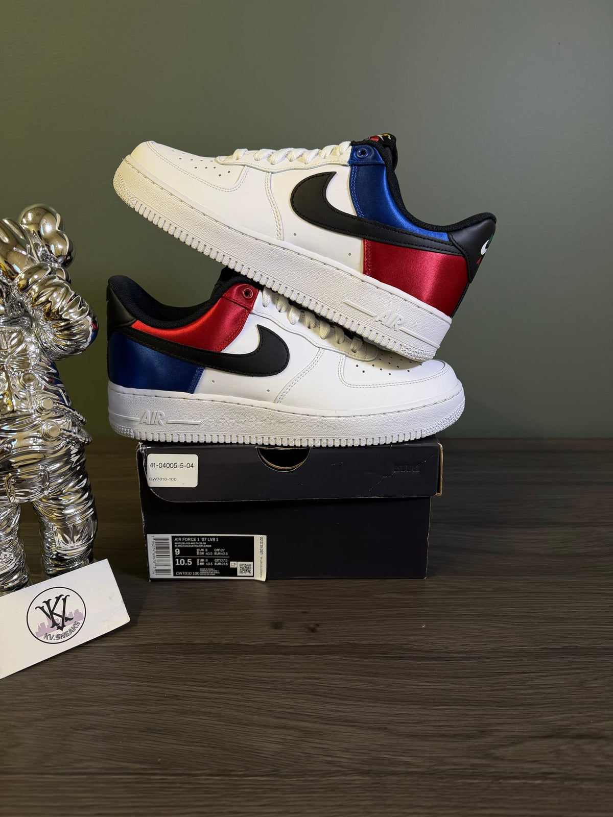 Nike Air Force 1 Low '07 LV8 Unite White Red Blue Satin