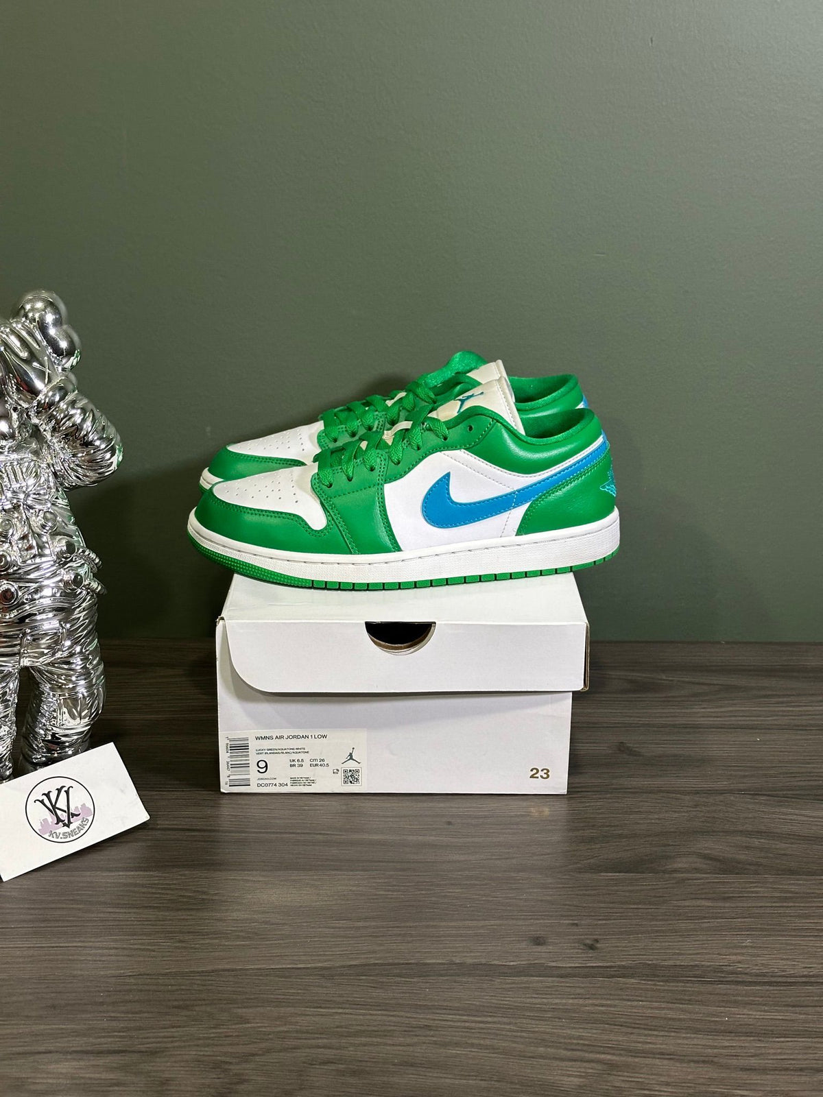 Jordan 1 Low Lucky Green Aquatone (Women's)