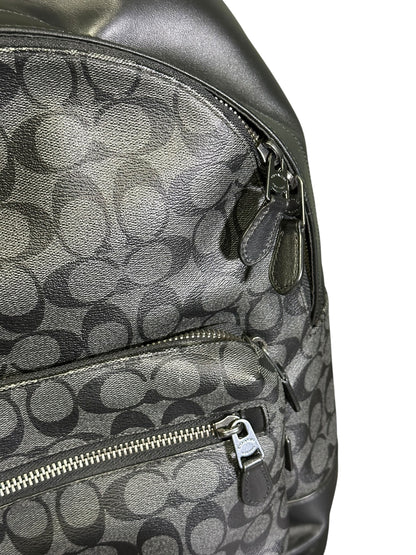 COACH SIGNATURE LEATHER CANVAS BACKPACK