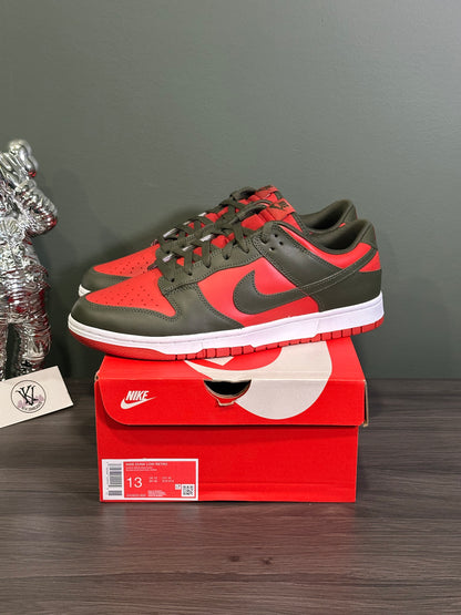 Dunk Low Mystic Red Cargo Khaki