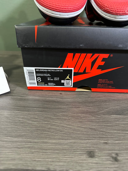 Jordan 1 Low Black Toe 2023