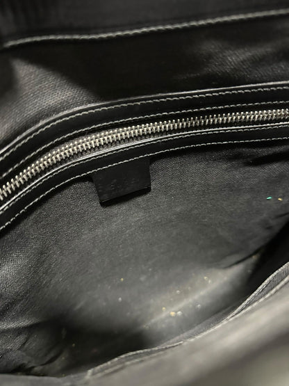 GUCCI LARGE GG SUPREME BLACK MESSENGER BAG