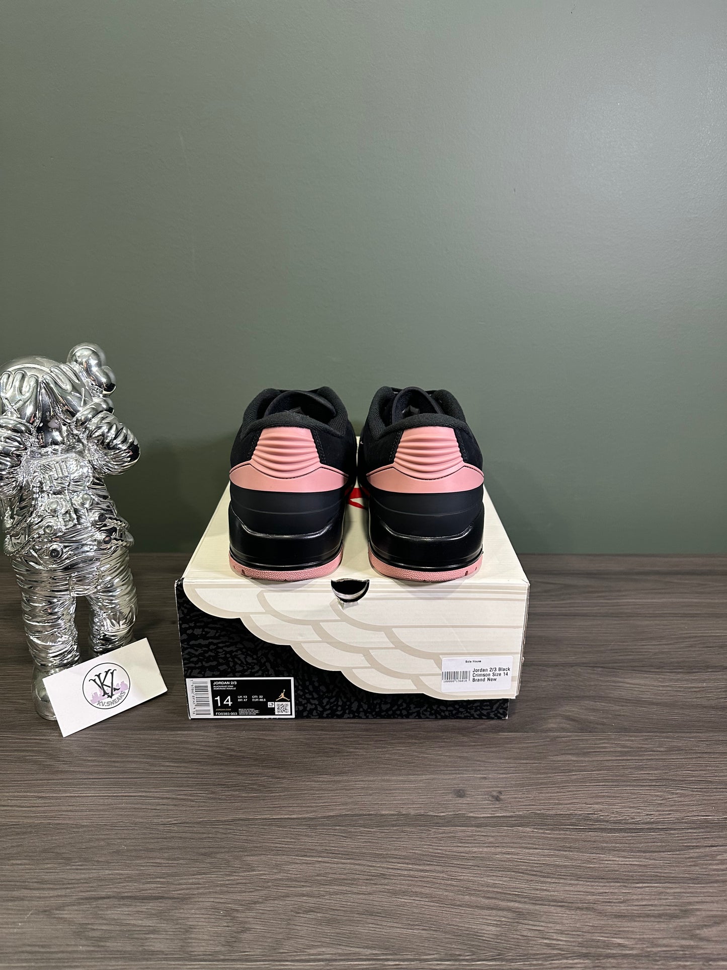 Jordan 2/3 Black Rust Pink