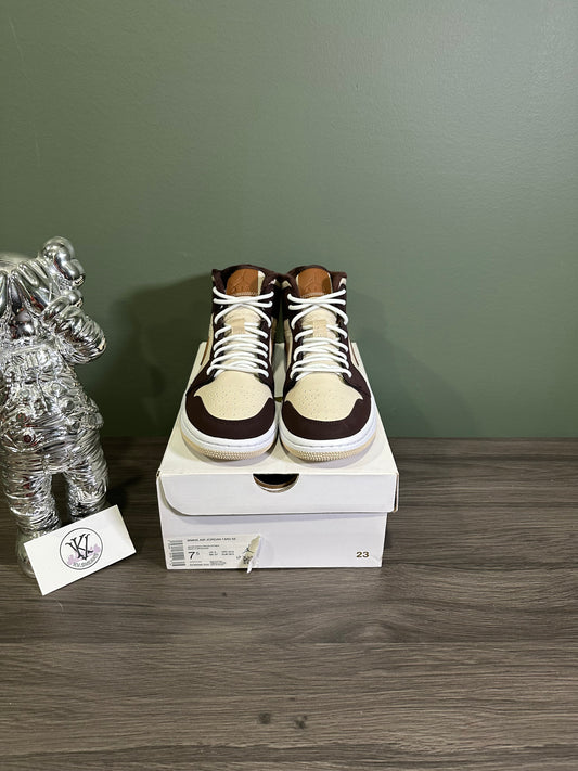 Jordan 1 Mid SE Brown Basalt Oatmeal