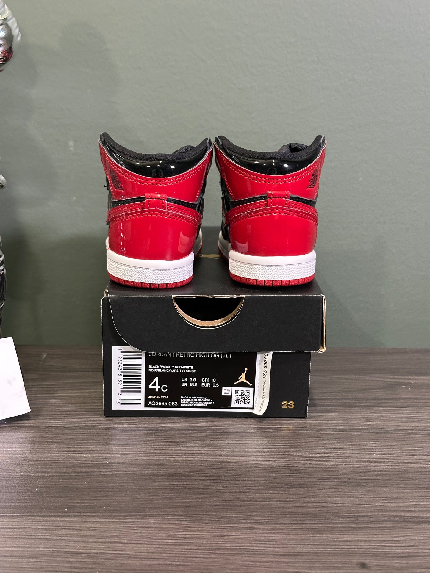 Jordan 1 High Patent Bred (TD)