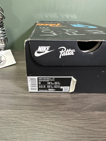 Air Max 1 Patta Waves Rush Maroon (with Bracelet)
