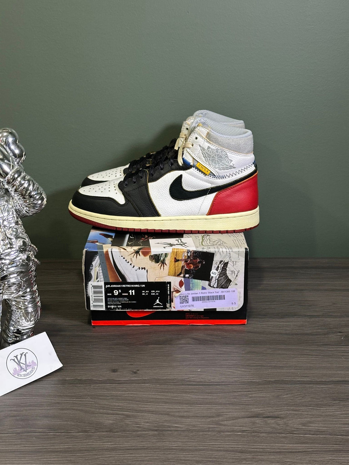 Jordan 1 Retro High Union Los Angeles Black Toe