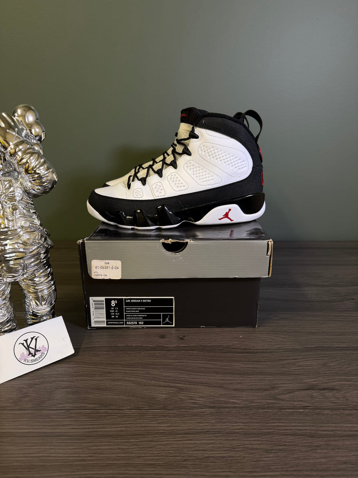Jordan 9 Retro White Black Red (2010)