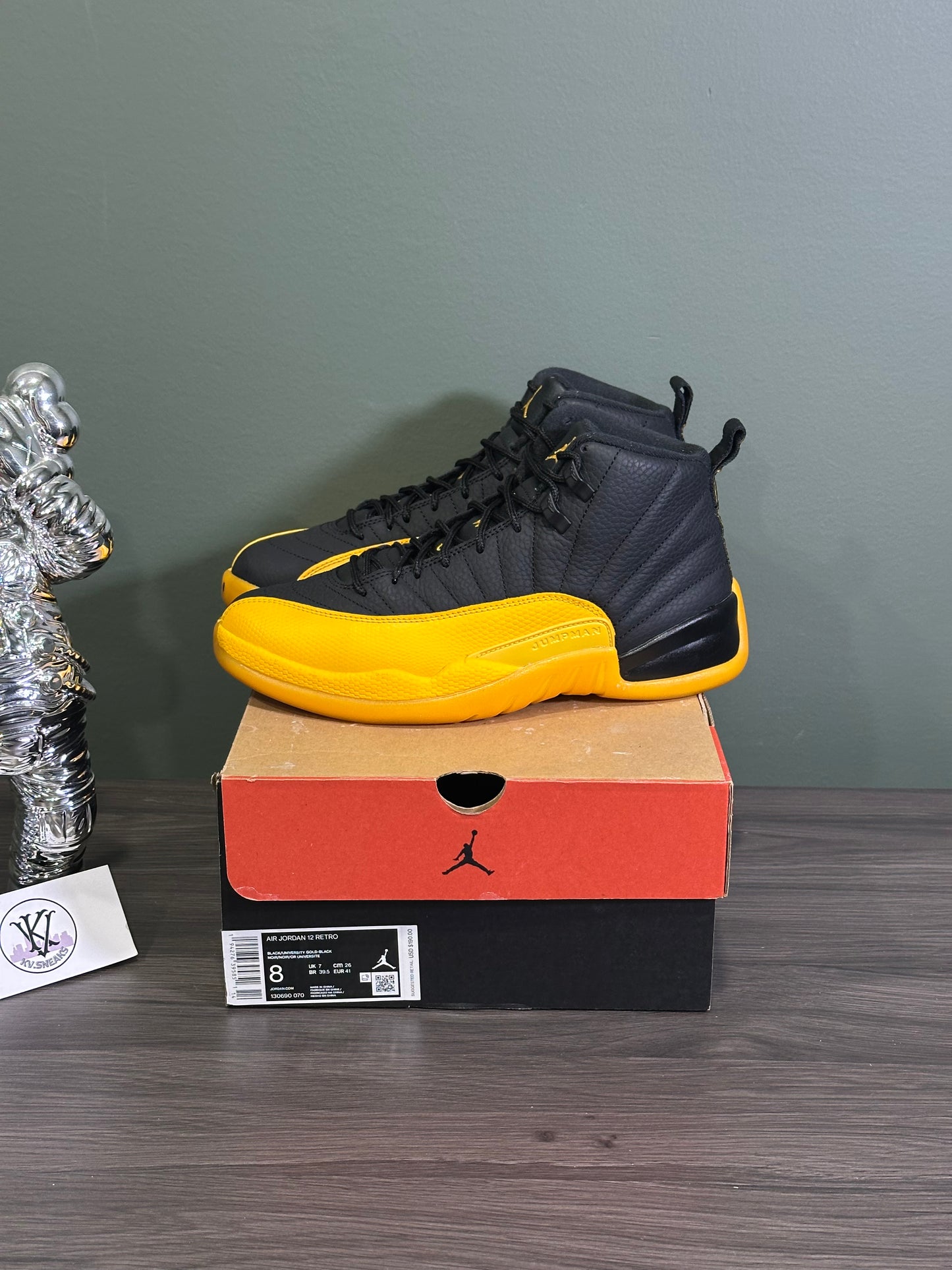 Jordan 12 Black University Gold
