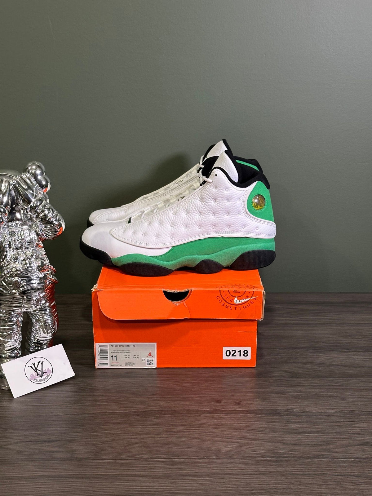 Jordan 13 Retro White Lucky Green