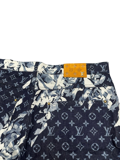 Louis Vuitton Monogram Floral Denim Jean