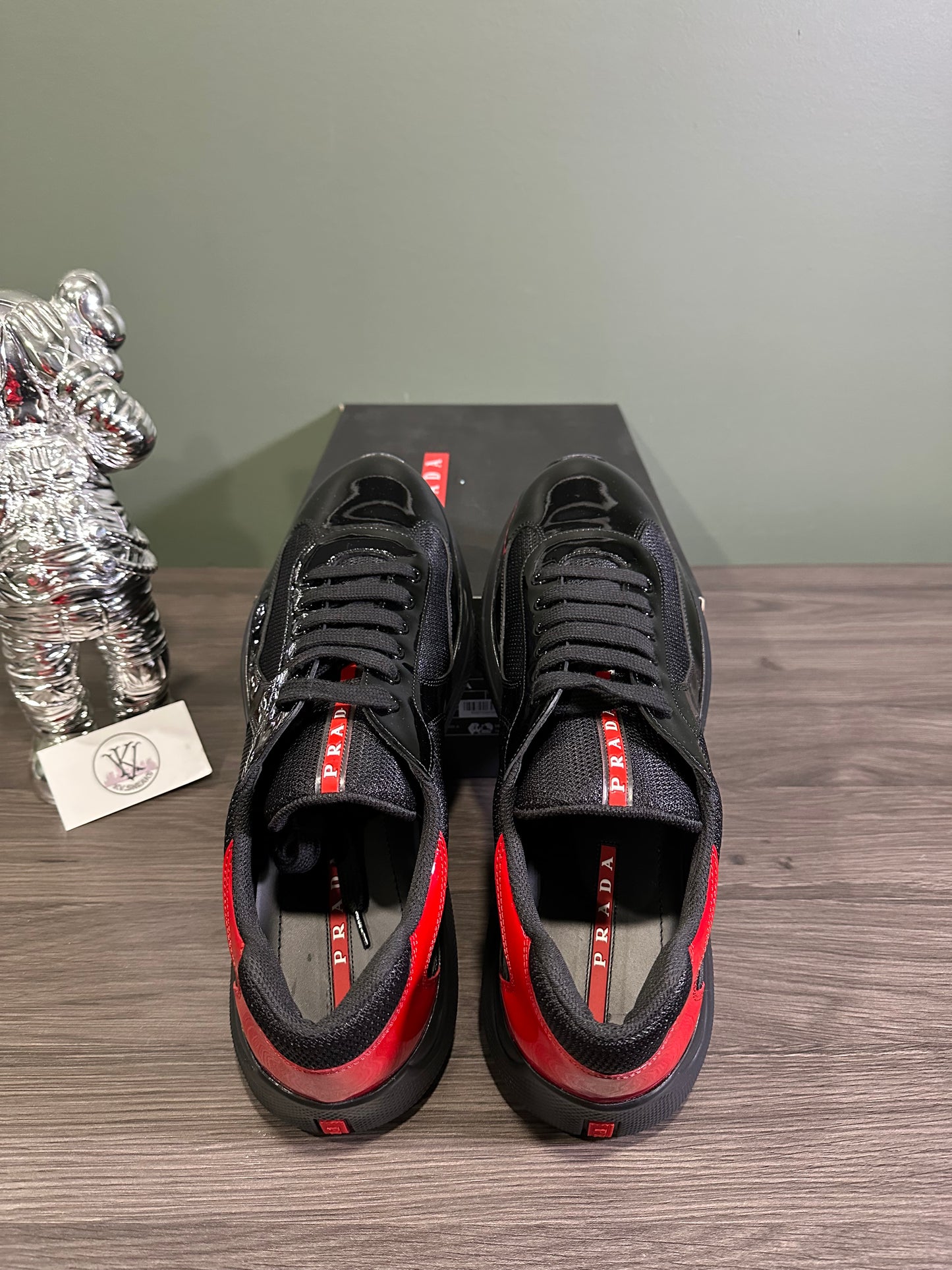 Prada America Cup Anthracite Red