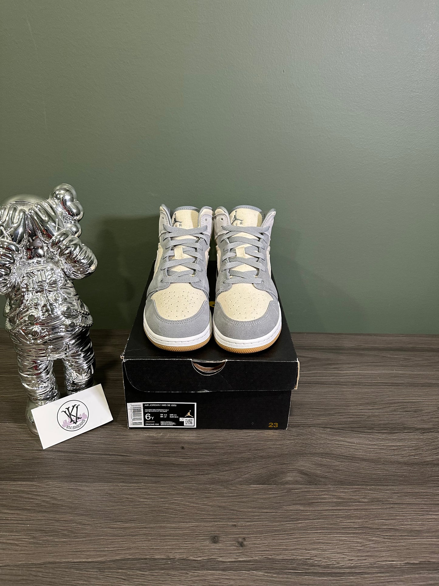 Jordan 1 Mid Coconut Milk Particle Grey