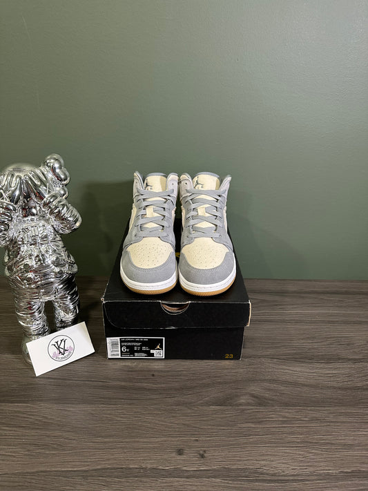 Jordan 1 Mid Coconut Milk Particle Grey