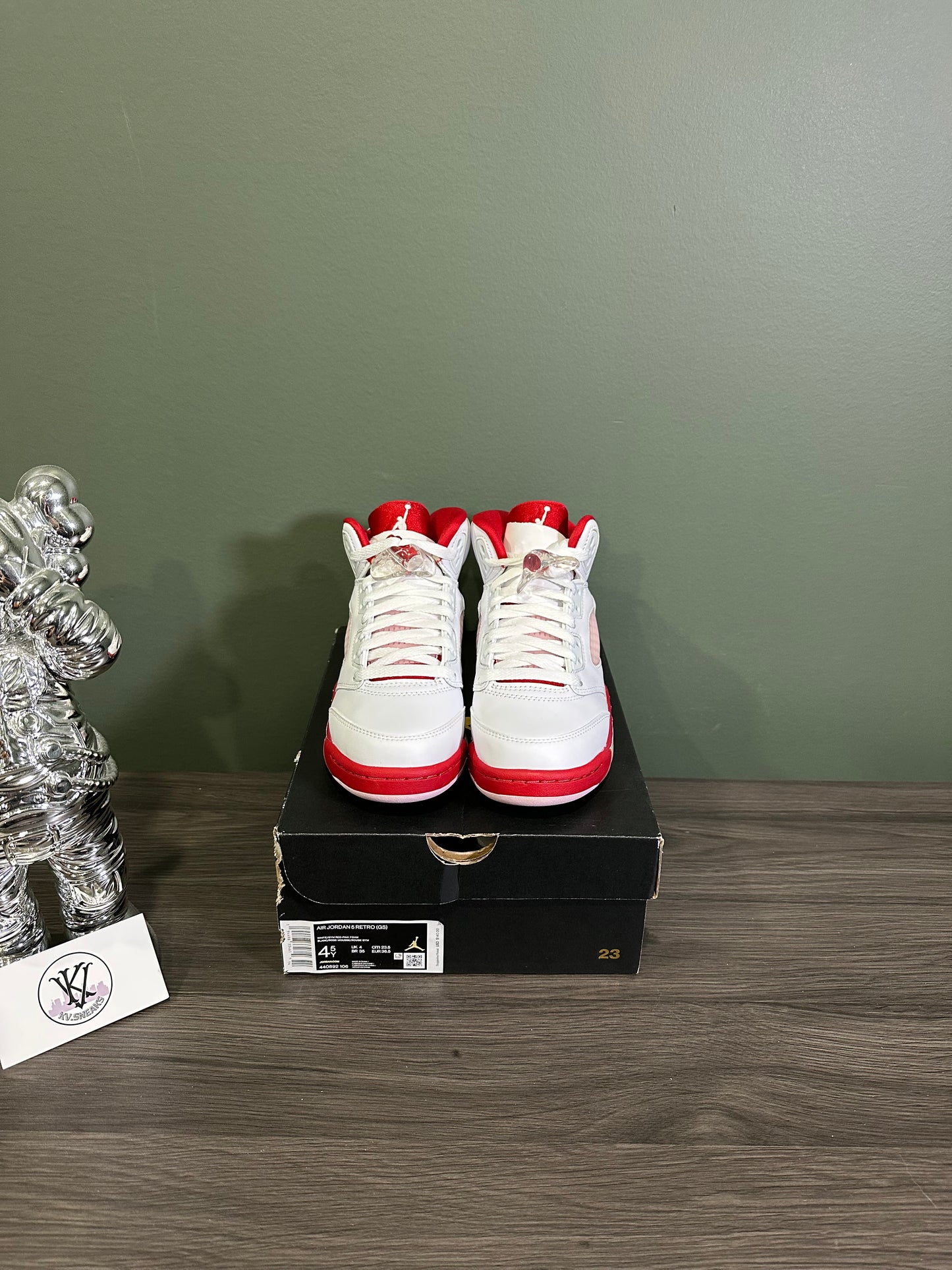 Jordan 5 White Pink Red (GS)