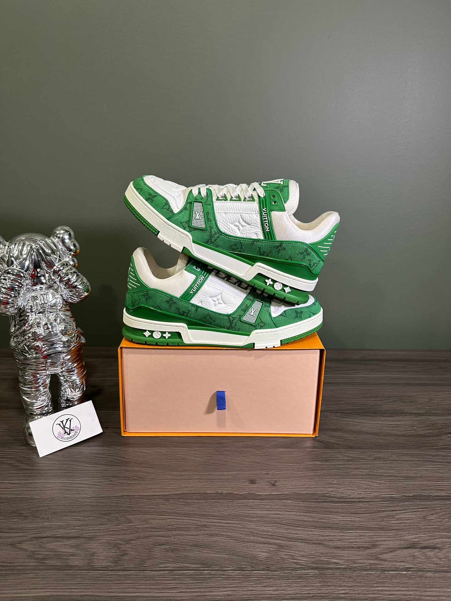 Louis Vuitton Trainer Green Monogram