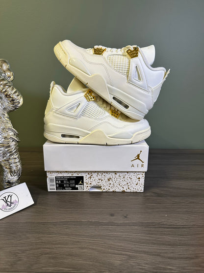 Jordan 4 Retro Metallic Gold (Women's)