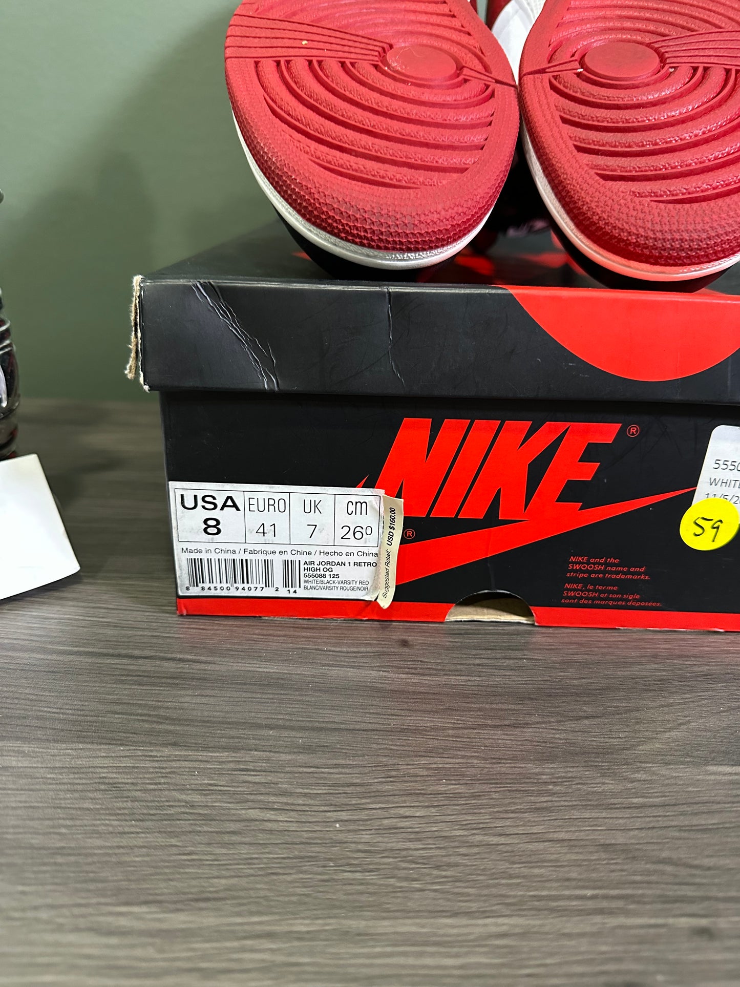 Jordan 1 High Black Toe 2016