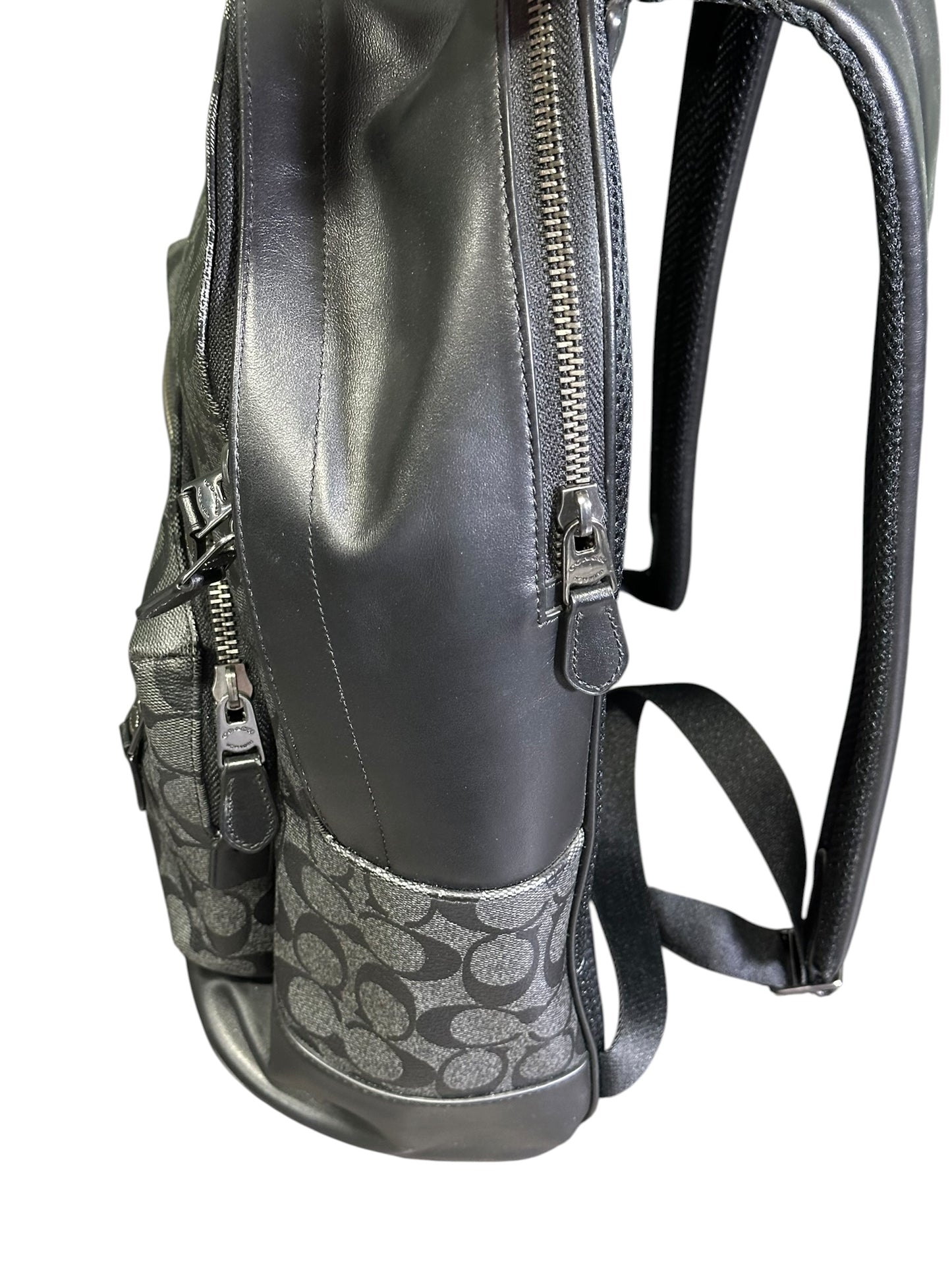 COACH SIGNATURE LEATHER CANVAS BACKPACK