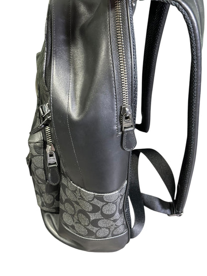 COACH SIGNATURE LEATHER CANVAS BACKPACK