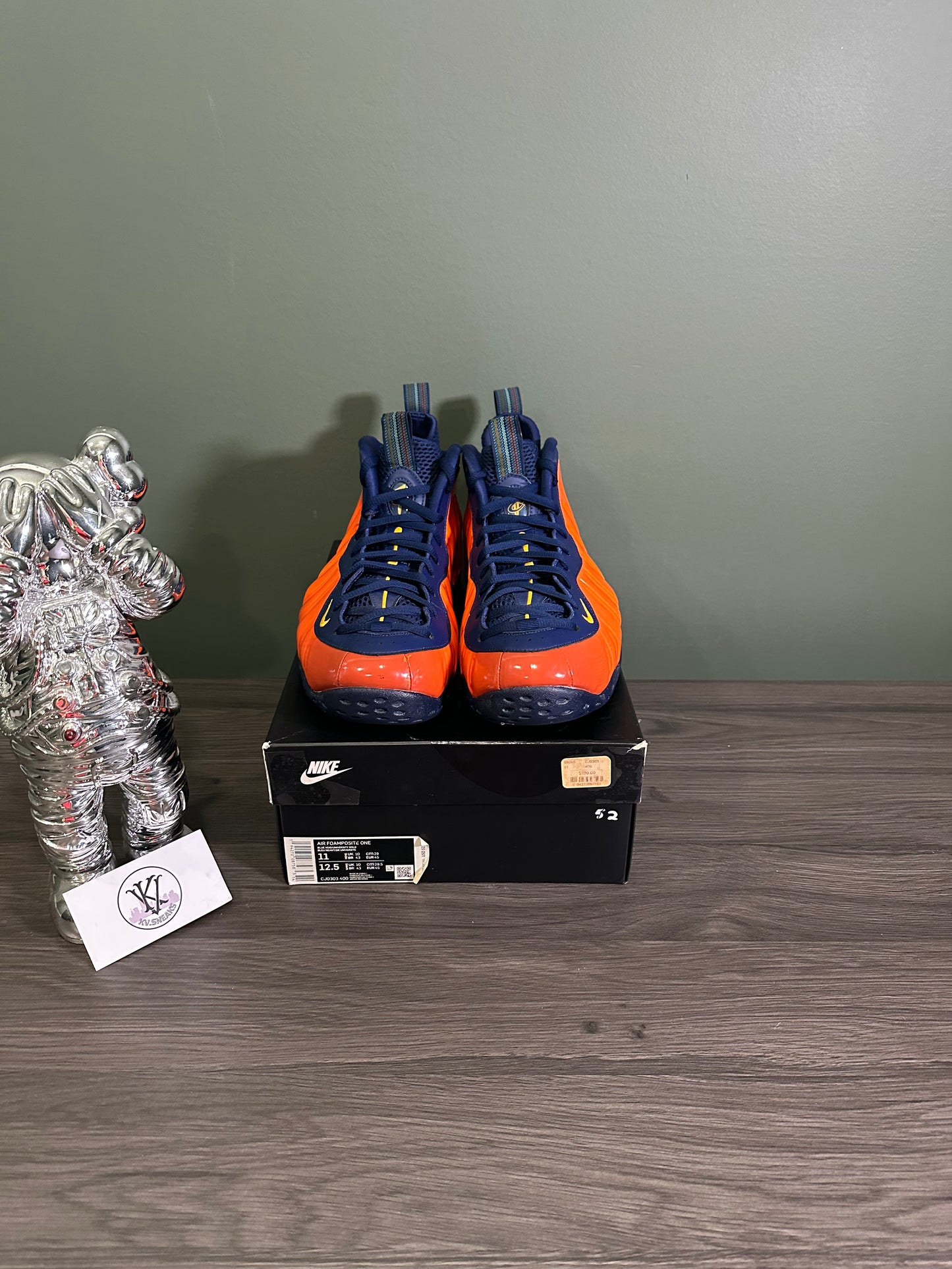 Air Foamposite One Blue Void Rugged Orange