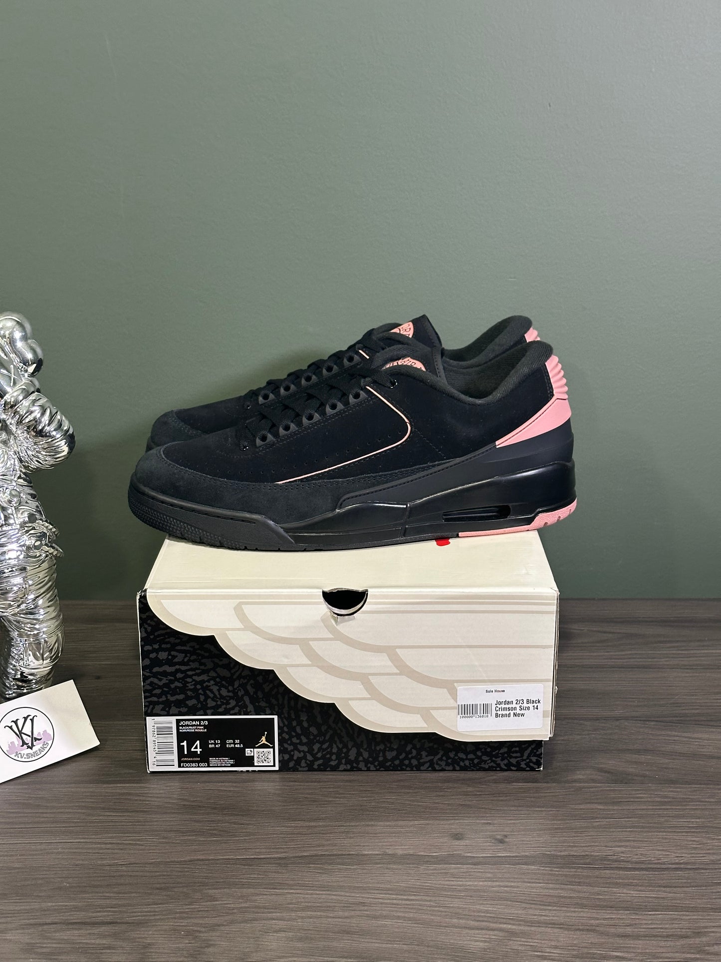 Jordan 2/3 Black Rust Pink