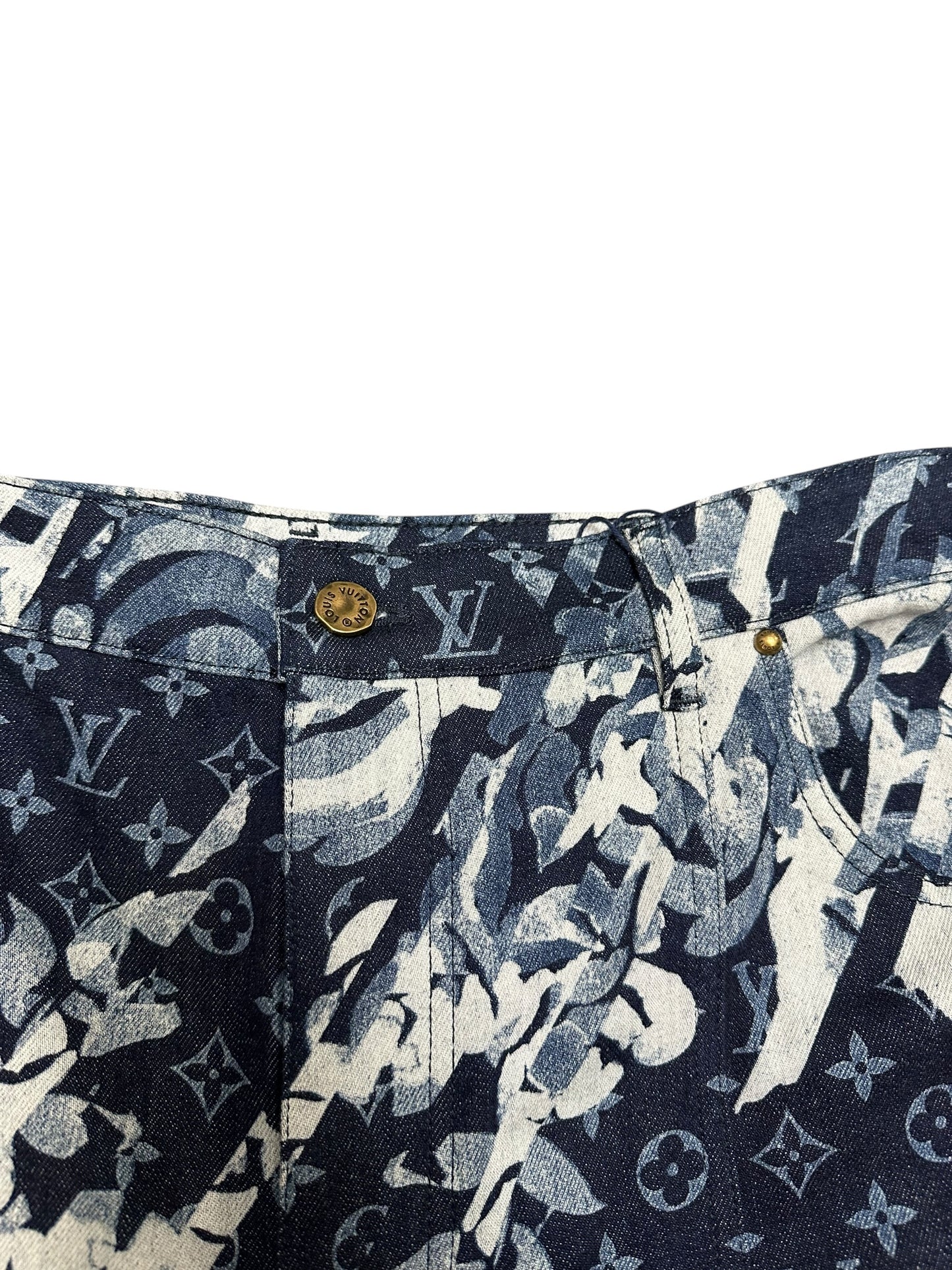 Louis Vuitton Monogram Floral Denim Jean