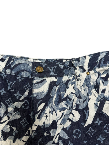 Louis Vuitton Monogram Floral Denim Jean