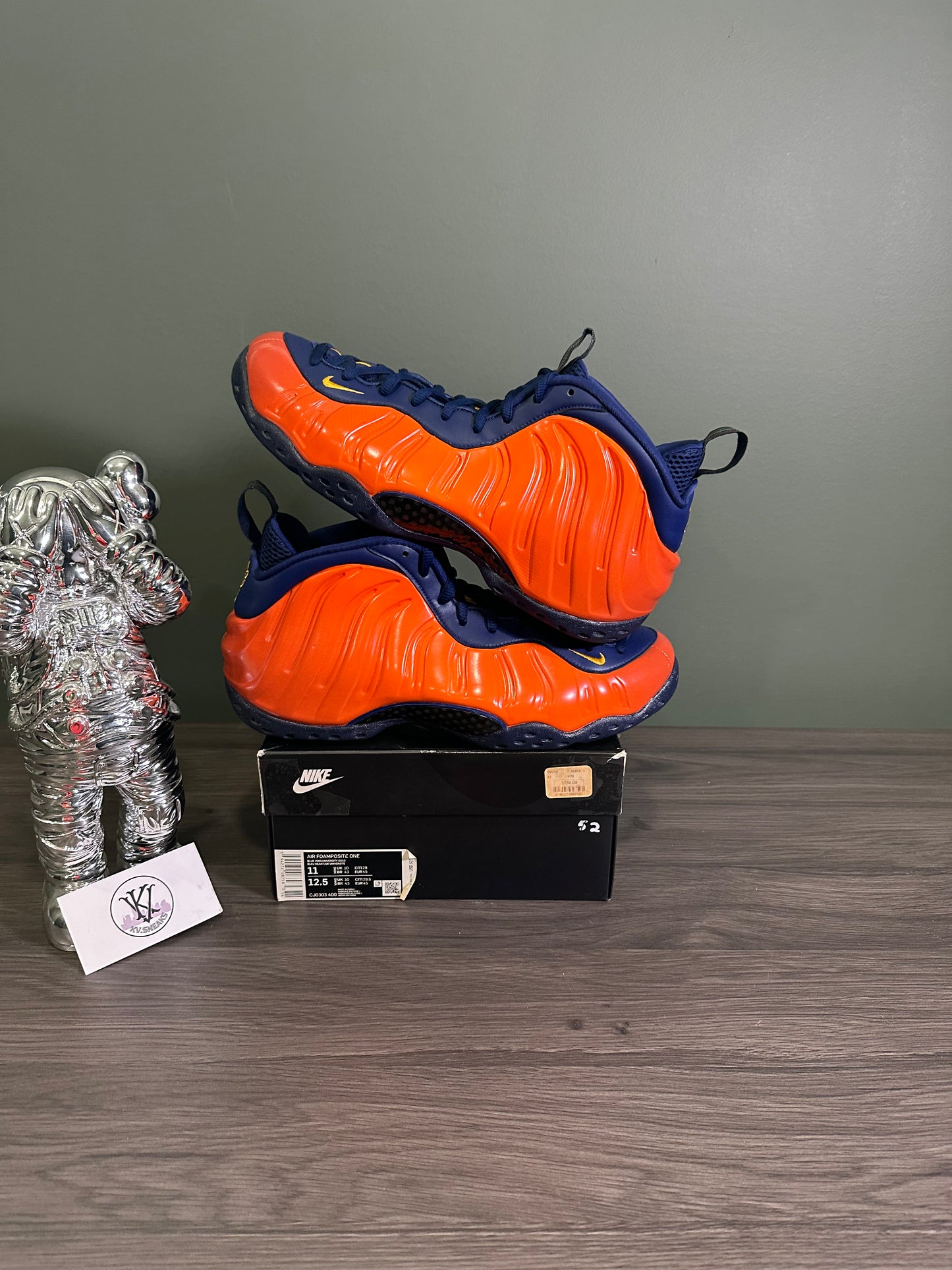 Air Foamposite One Blue Void Rugged Orange