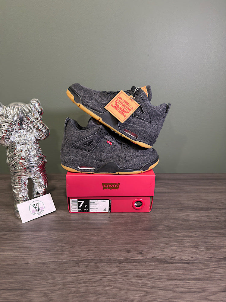 Jordan 4 Levi’s Black (Levi’s Tag) (GS)