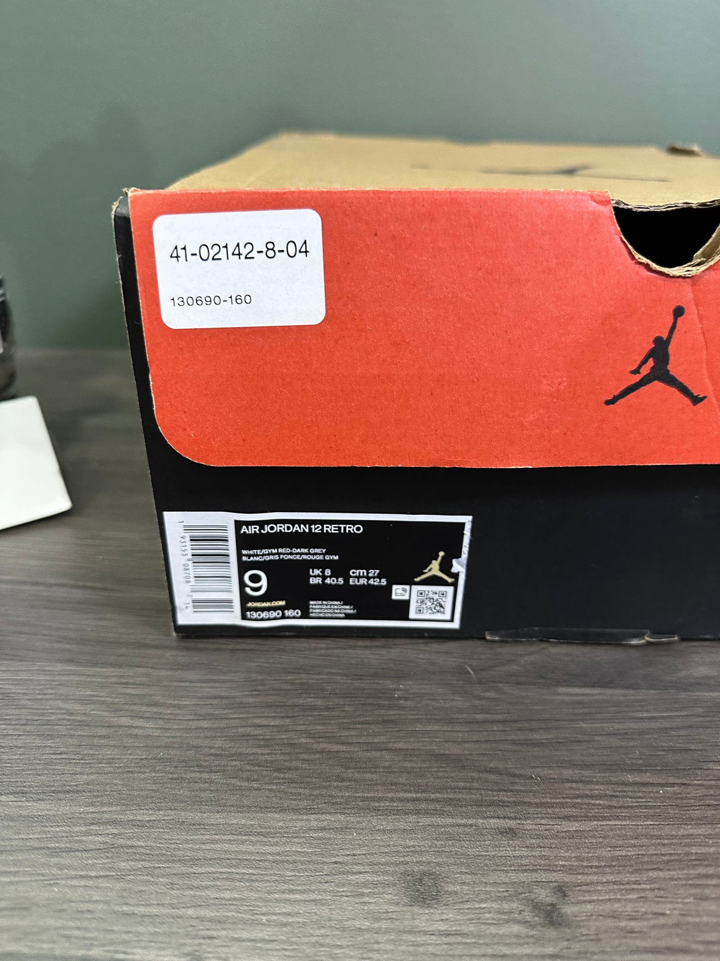 Jordan 12 White Dark Grey