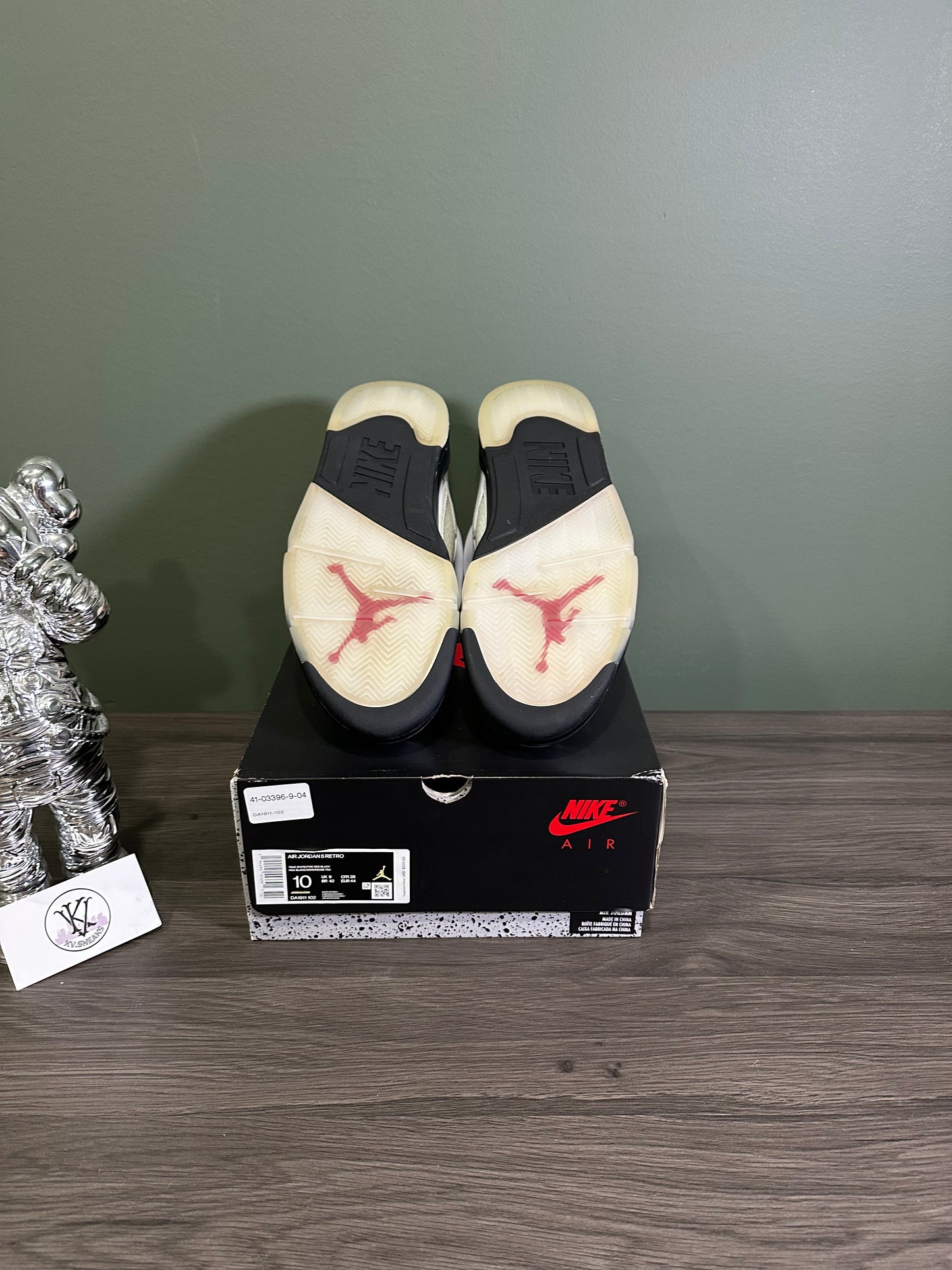 Jordan 5 Fire Red Silver Tongue