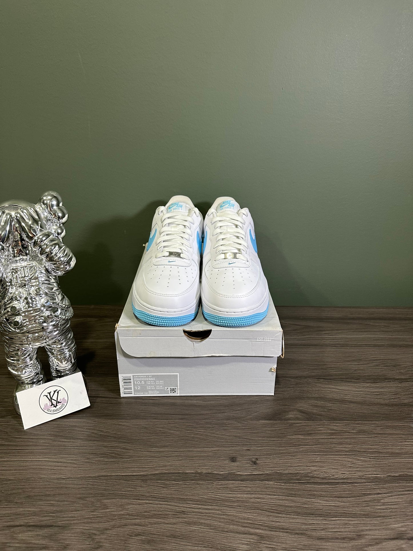 Air Force 1 White Aquarius Blue