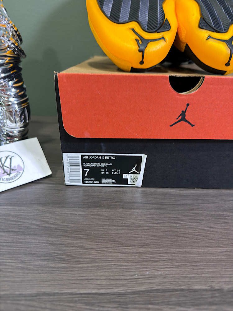 Jordan 12 Black University Gold