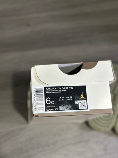 Jordan 1 Low Travis Scott Medium Olive (TD)