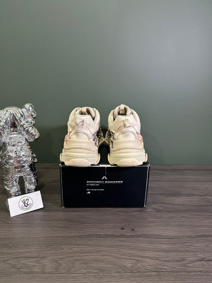 Balenciaga Triple S DIY Metal White Red