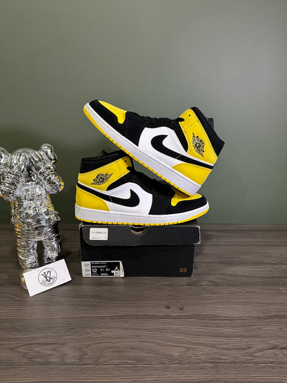 Jordan 1 Mid Yellow Toe Black