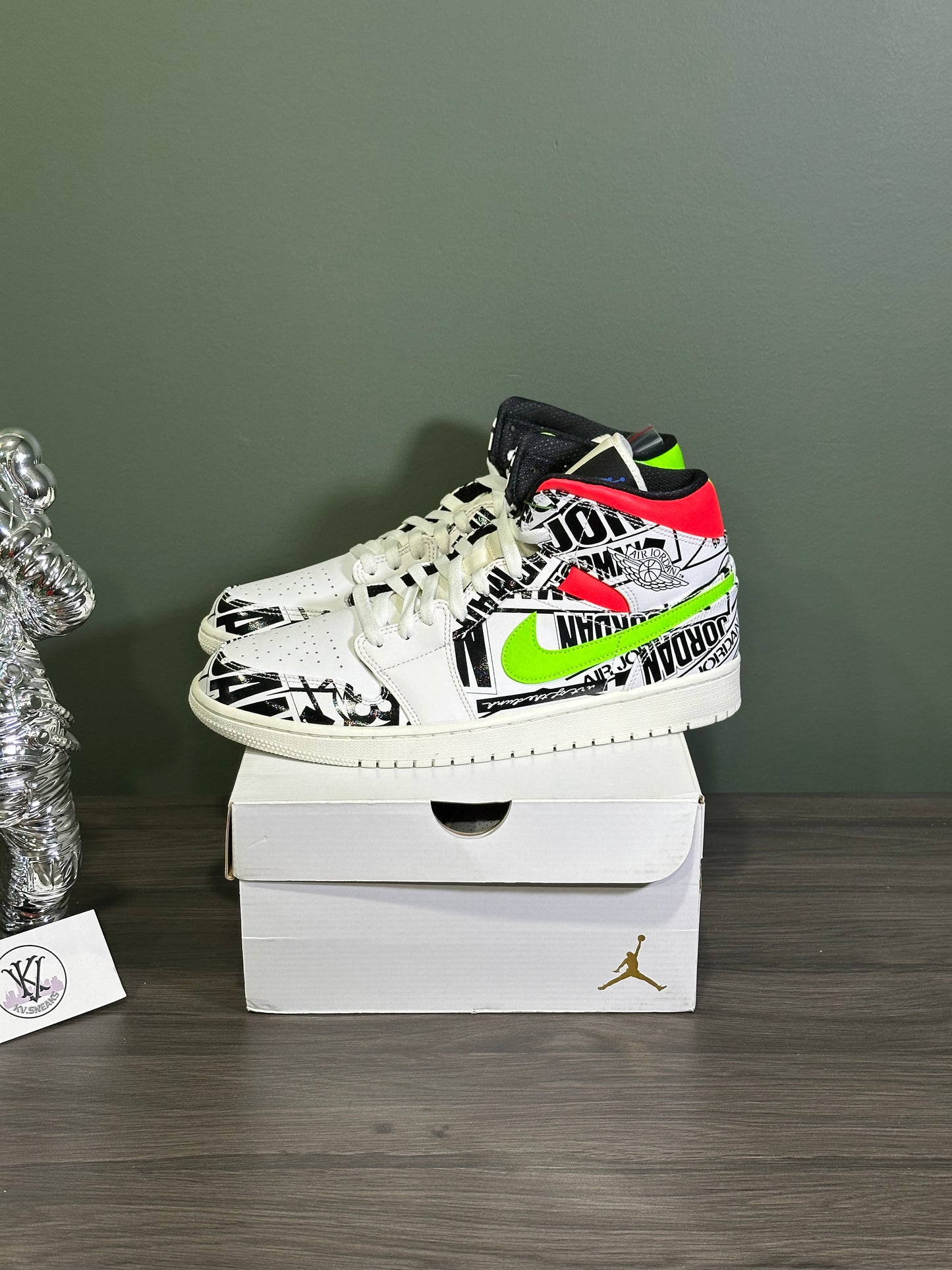 Jordan 1 Mid All Over Logos