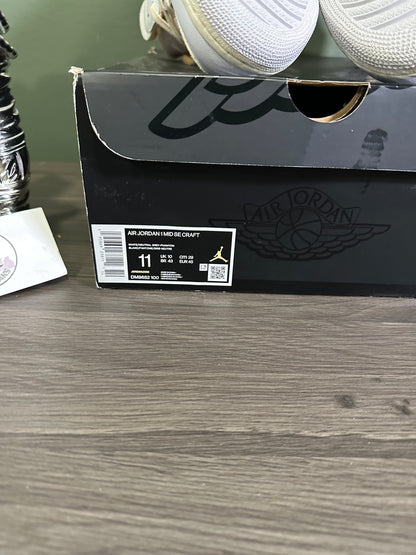 Jordan 1 Mid SE Craft Inside Out White Grey