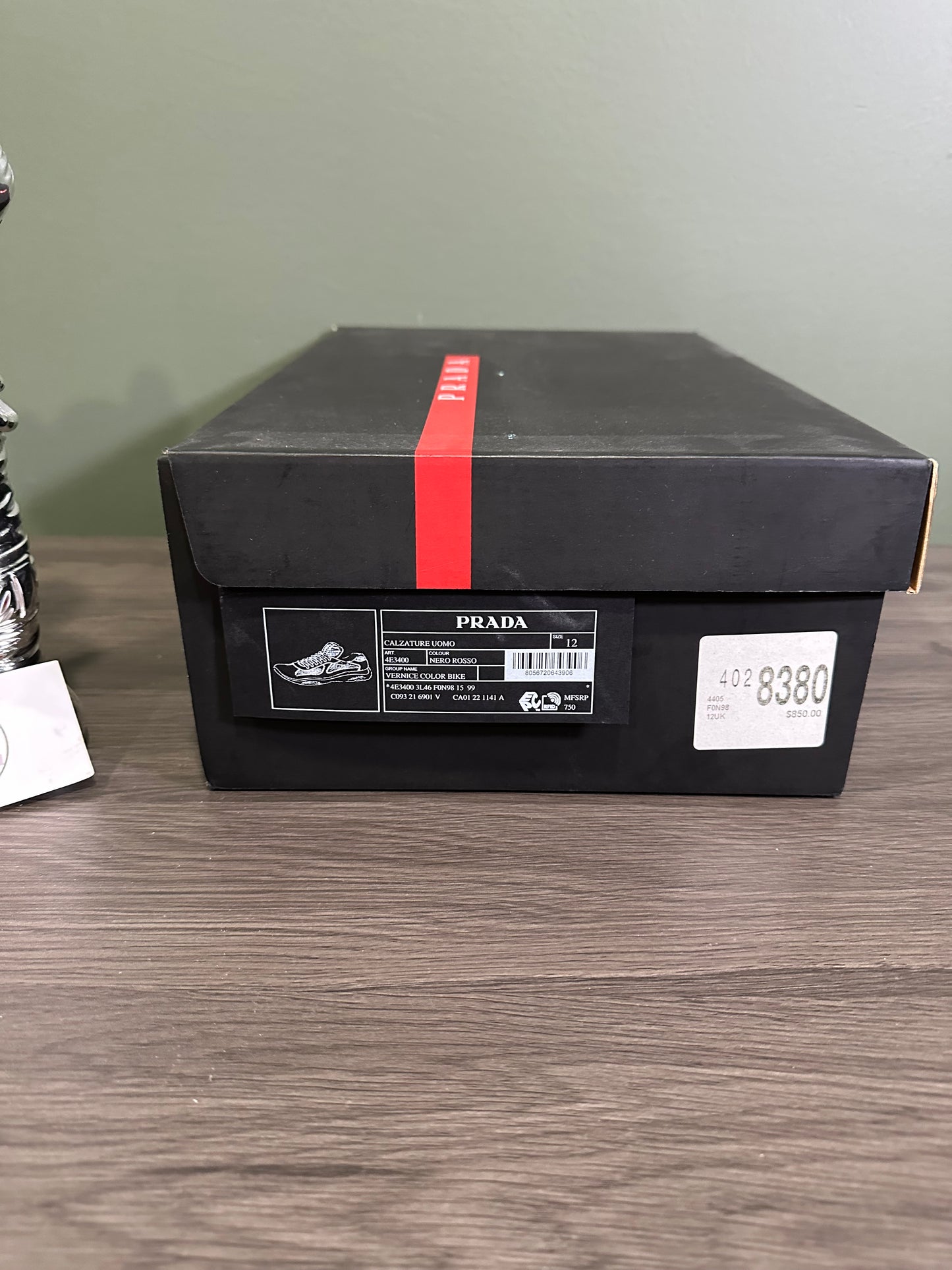 Prada America Cup Anthracite Red