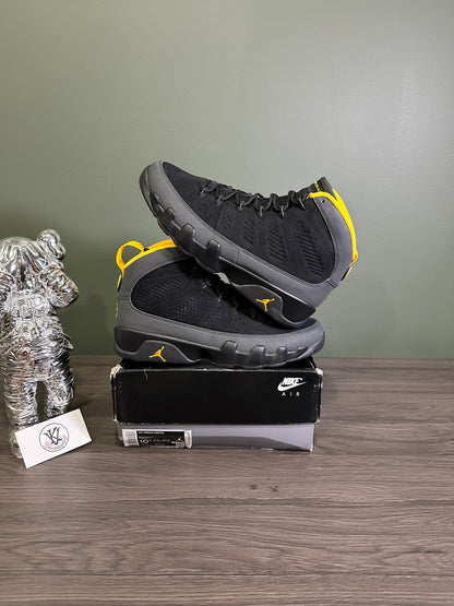 Jordan 9 Dark Charcoal University Gold