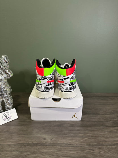 Jordan 1 Mid All Over Logos
