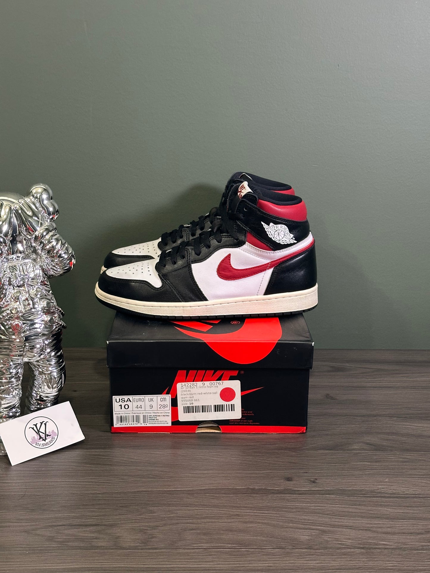 Jordan 1 High Black Gym Red