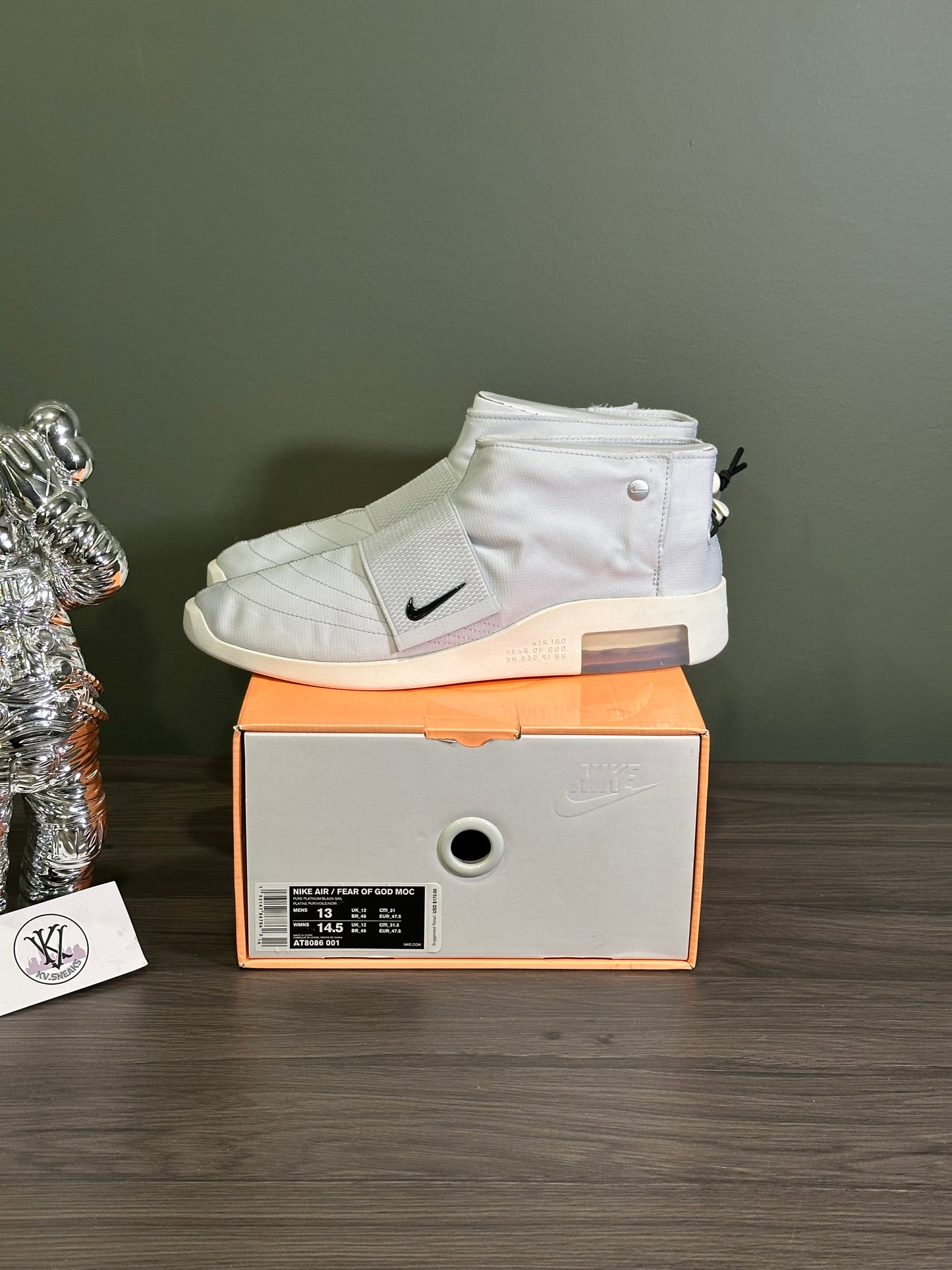 Air Fear Of God Moccasin Pure Platinum