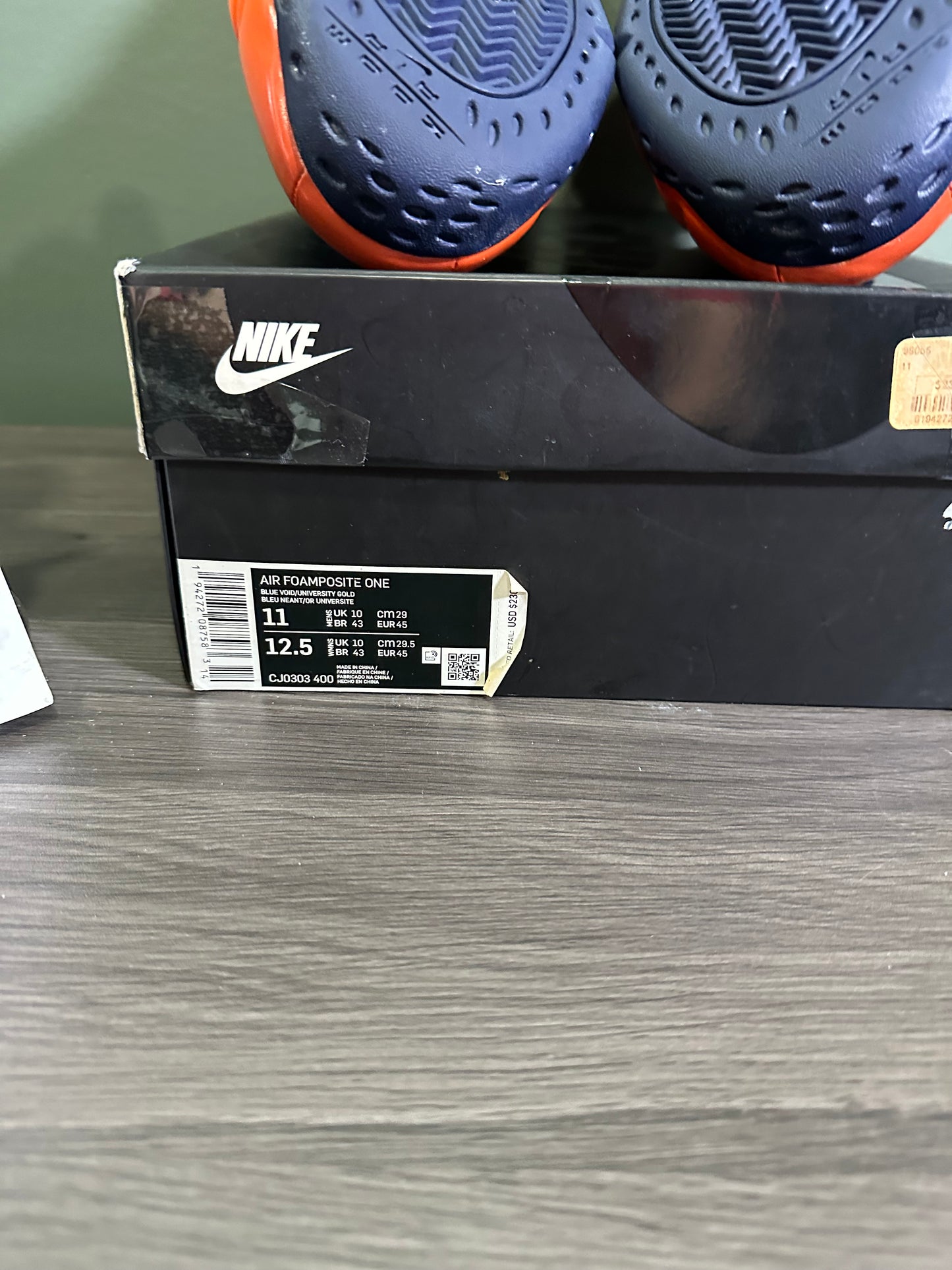 Air Foamposite One Blue Void Rugged Orange
